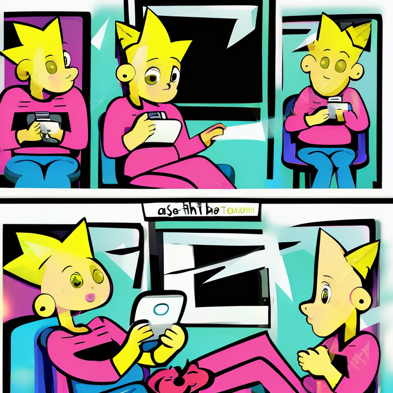 sexting chat in Cartoon style