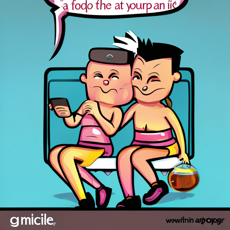 sexting chat in Cartoon style