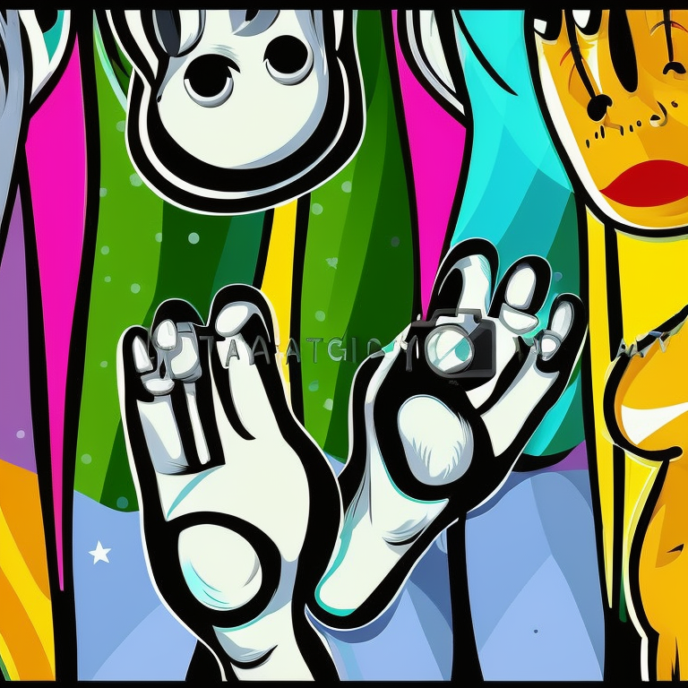 feet in Cartoon style