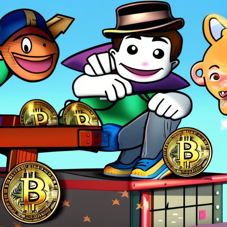 crypto in Cartoon style