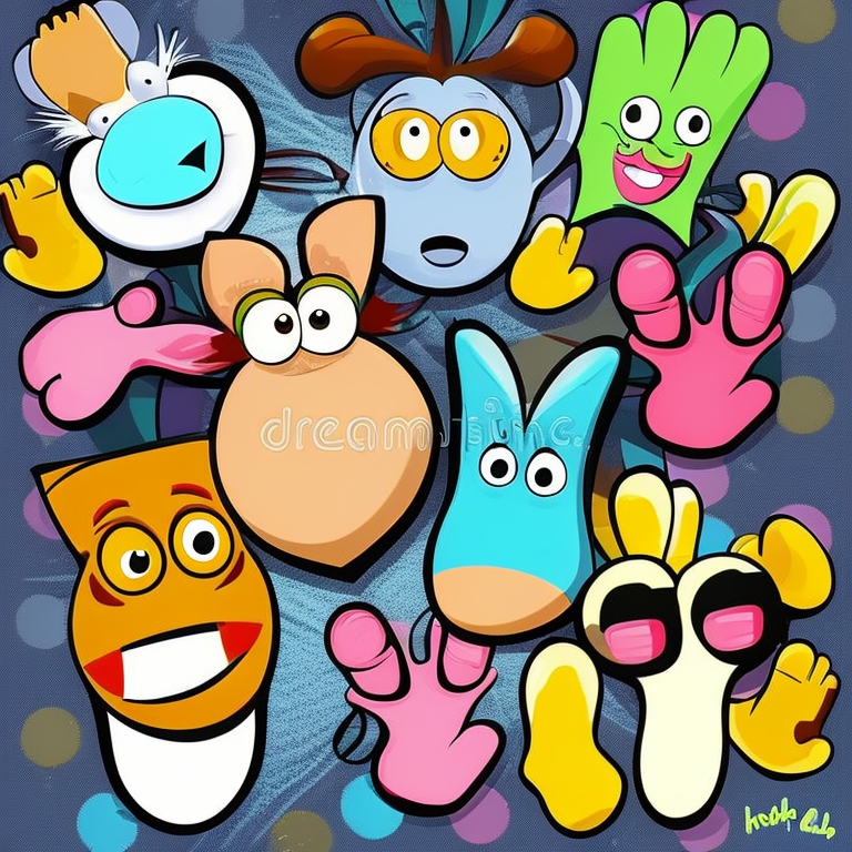 feet in Cartoon style