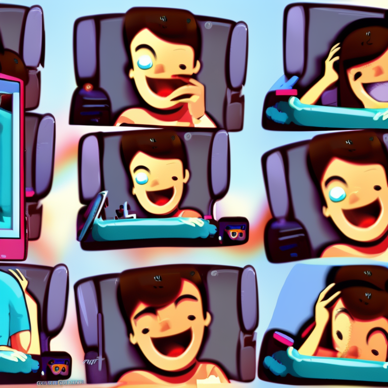 skype sexting in Cartoon style