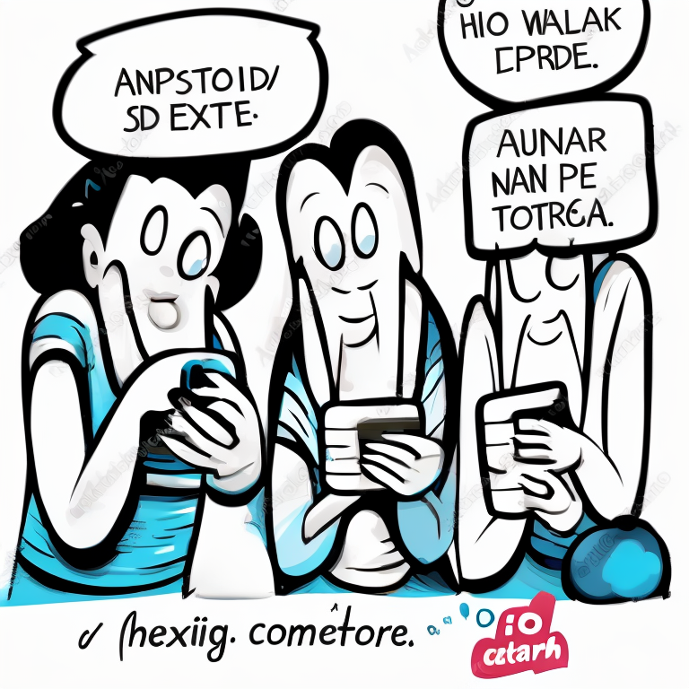 sexting chat in Cartoon style