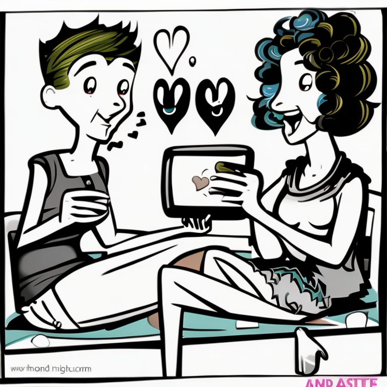 sexting chat in Cartoon style