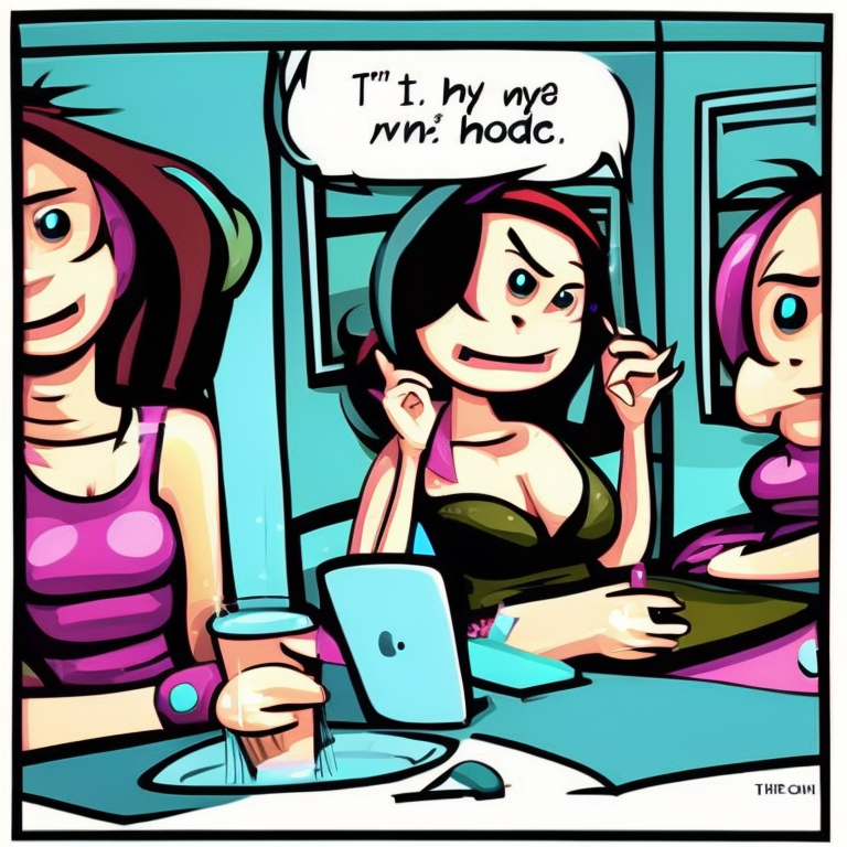 sexting chat in Cartoon style