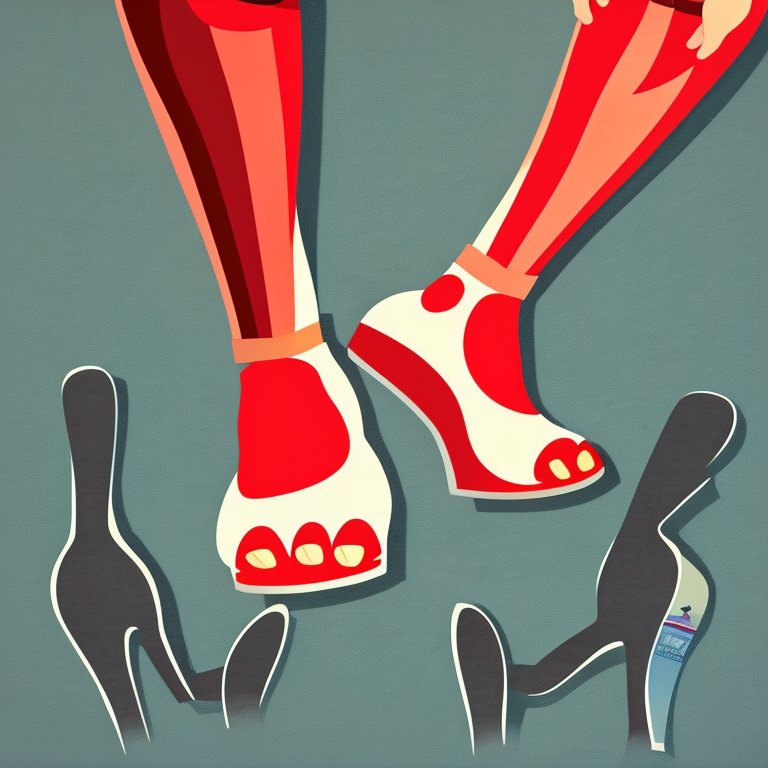 feet in Cartoon style