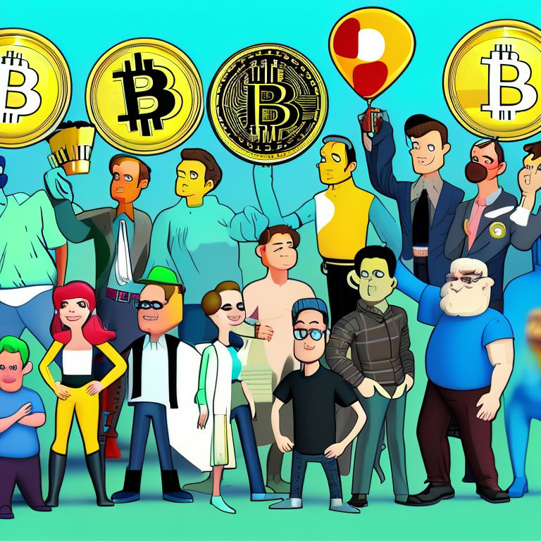 crypto in Cartoon style