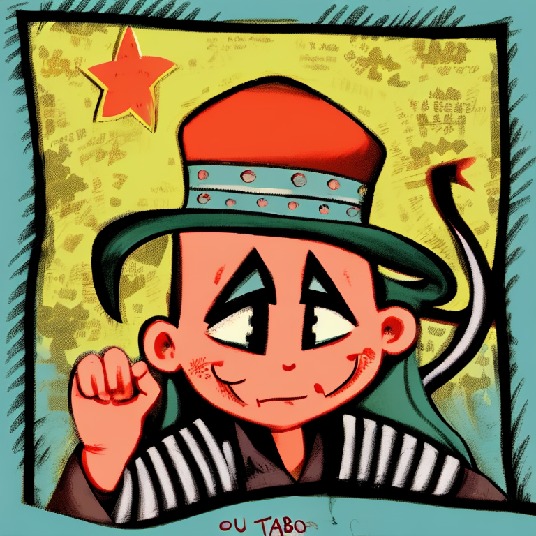 taboo in Cartoon style