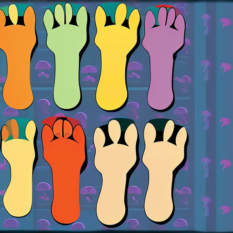 feet in Cartoon style