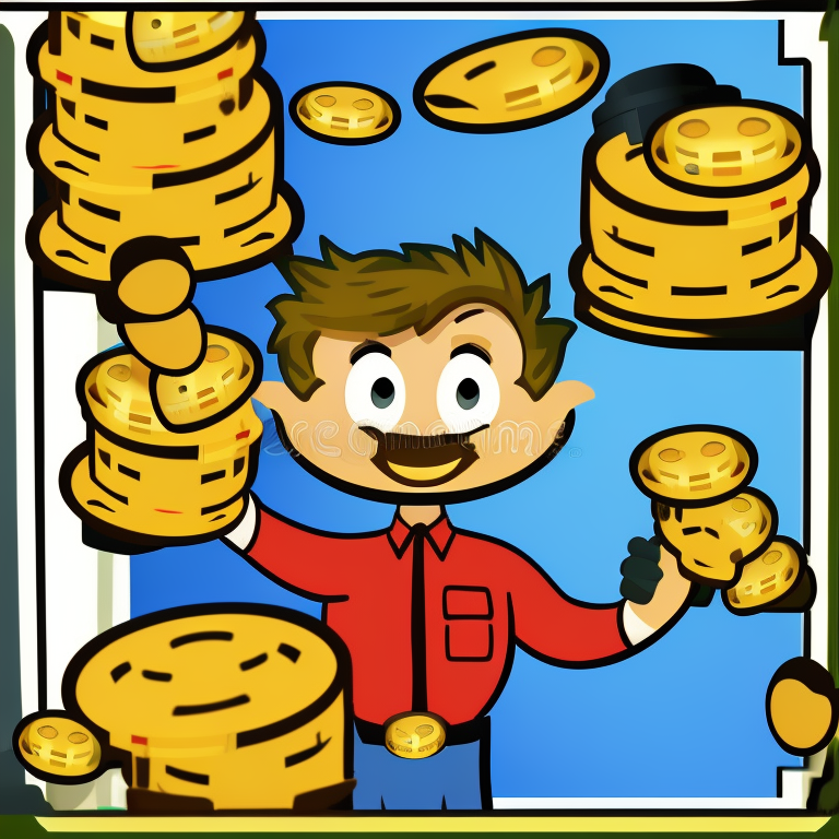 earn money in Cartoon style