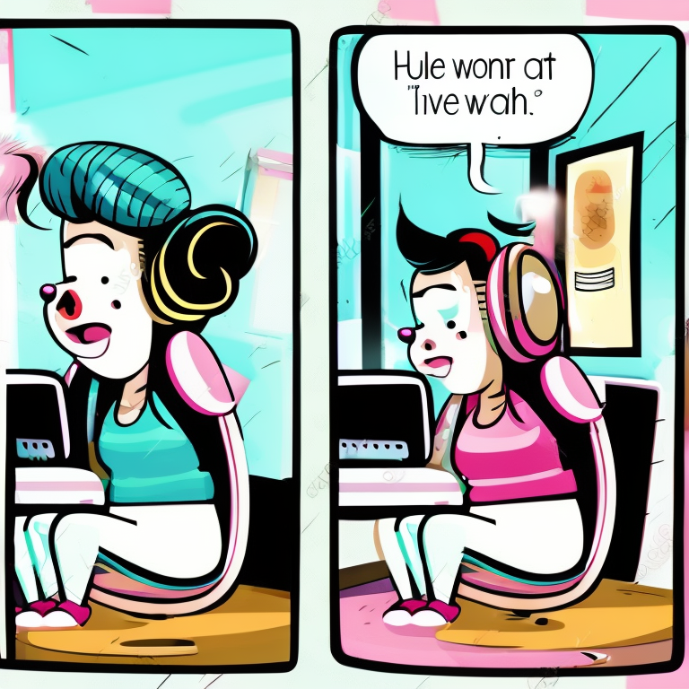 sexting chat in Cartoon style