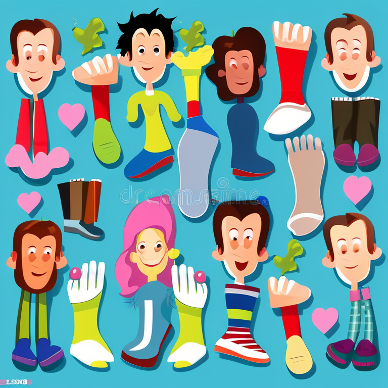 feet in Cartoon style