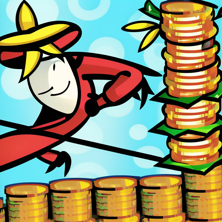 earn money in Cartoon style