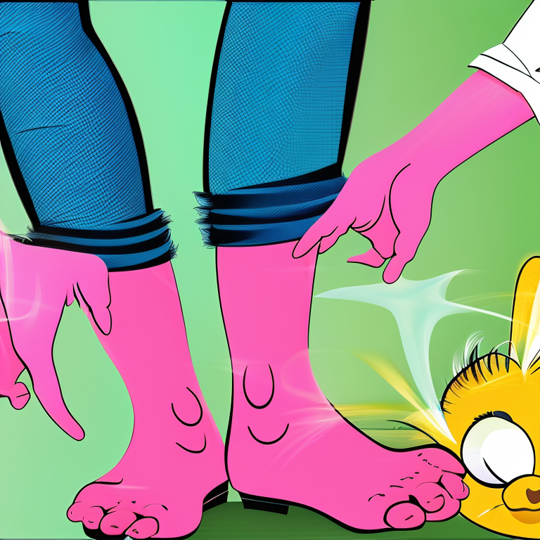 feet in Cartoon style