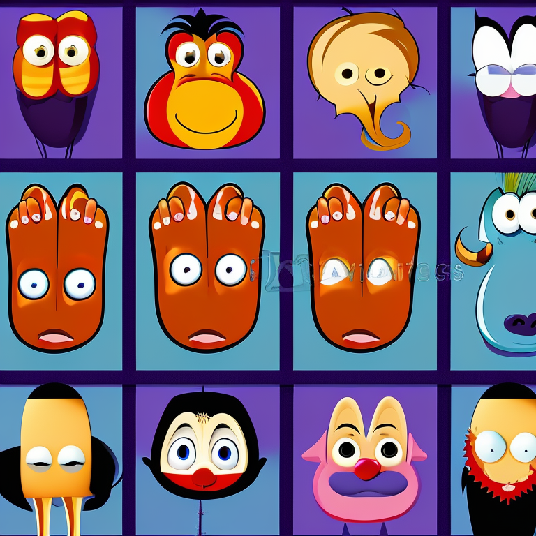 feet in Cartoon style