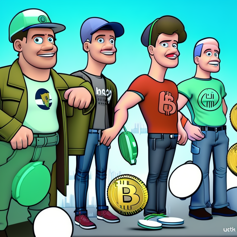 crypto in Cartoon style