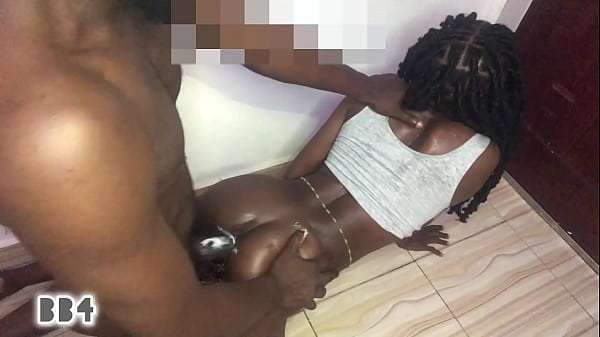 African porn -Petite hardcore fuck creampie and cum on her ass