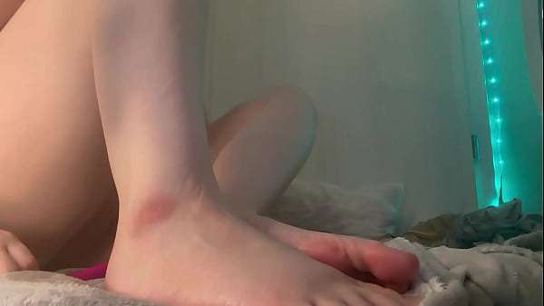 Anal fuck at the first time with big dildo. Big ass and feet