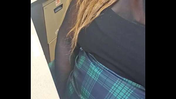 Bbw redhead secretary curlyyred masturbates in cubicle