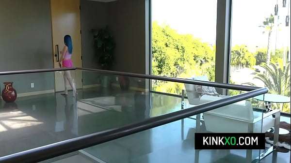 Blue haired Jewelz Blu and her pink haired stepsister Paisley Bennett like to share their stepbrother’s cock