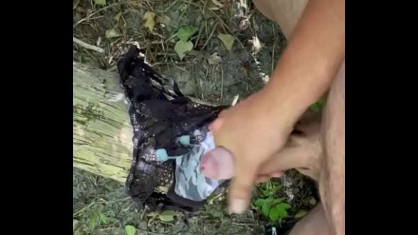 Cum on Thong at the River