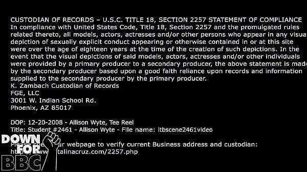 DOWN FOR BBC – Allison Wyte Her Lil Butthole Swallows BBC