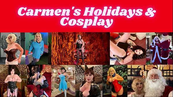 Granny Carmen’s Halloween Dildo Fuck & Cum