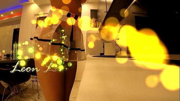 Hot Tight Pussy Tall Latvian Sexy Redhead Lilly in a Transparent Miniskirt and See through Top shows her Beautiful Ass and Tits in the Kitchen