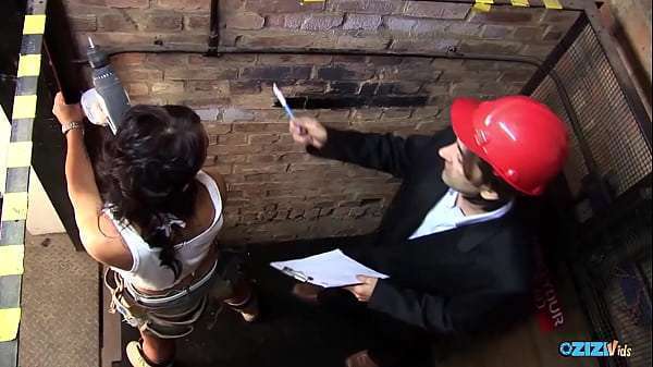 It takes a strong construction worker to please this horny brunette because her sex drive is immensely high.