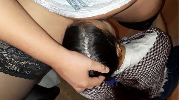 My submissive girl kneels in front of me and licks my clit to a shaking orgasm – Lesbian Illusion Girls