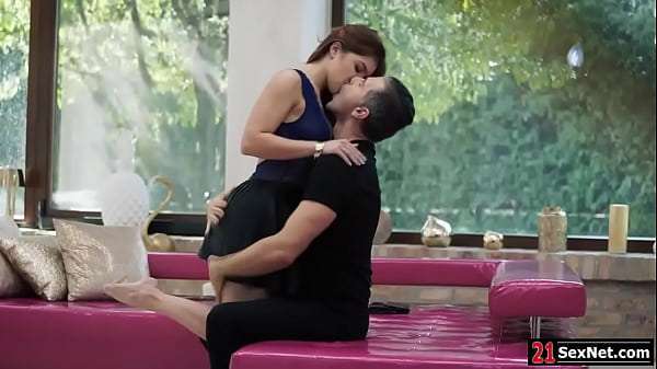 Petite russian babe deepthroating after giving bf footjob