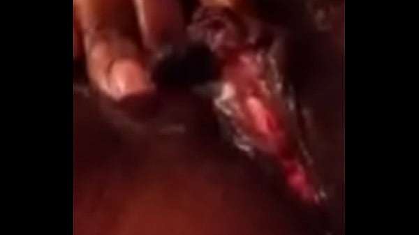 Playing with my cum in her pussy after I nut in it