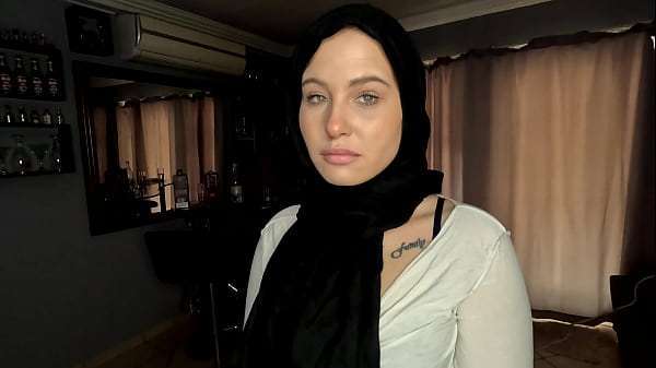 Tattooed Muslim gets creampie after sucking cock and good pussy pounding