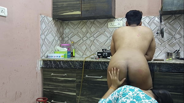 Beautiful Indian Step Mom Pussy and Ass Fucked Hard by Step Son while he is in kitchen