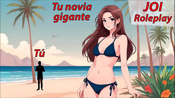 JOI hentai con una mujer gigante. Audio Roleplay en español.
