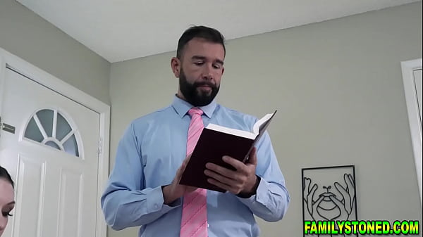 Kallie Taylor and Celestina Blooms share the fun as their bible teacher gives them a very special class about lust and sin