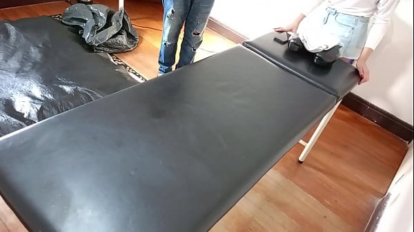 Male waxing, Brazilian style. dick and ass