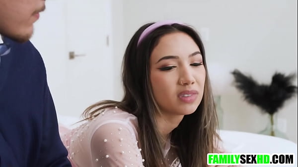 Stepdaughter fucks stuck stepdad