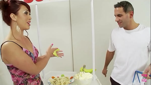 The guy from behind drills the big ass of the horny redhead girl