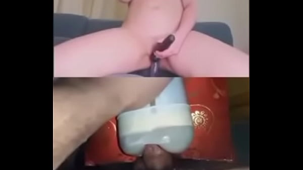 wanking to a sexy big boobs blonde