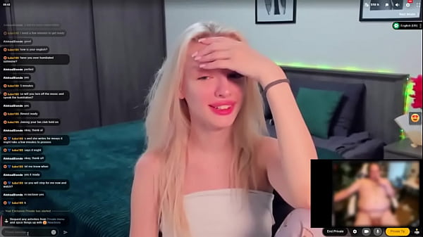 Beautiful Blonde teen gets naked in cam2cam C2C webcam show fand humilates and degrades FatmanP