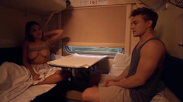 Pretty russian young girl fucking in train