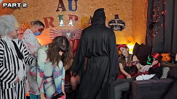 SCARY *porn* MOVIE, HALLOWEEN goes WET, Alice Maze, Irogenia, Lyna Jade, Coquette, Lety Howl 5on4 Anal Orgy [EPISODE 2]