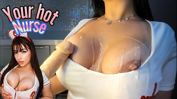 Sexy Nurse cosplay giving a PERFECT BLOWJOB ON HER CUMMING DILDO CUM ON TITS AND MOUTH