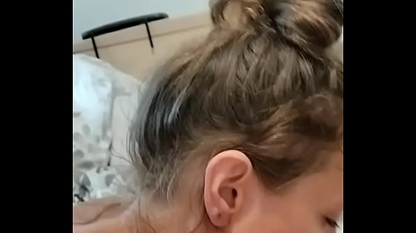 This cute skinny girl sucked my gum four times