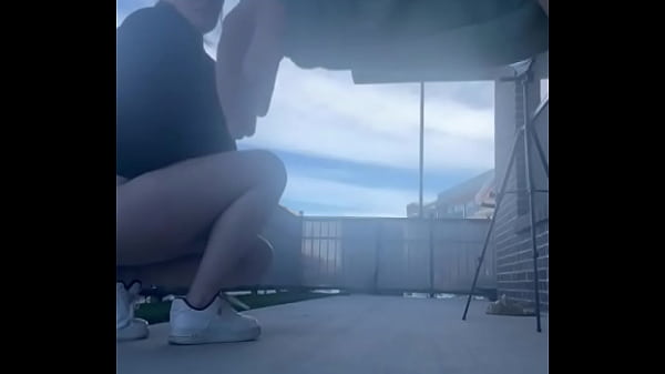 Behind the scenes of practicing outside for naked tik tok