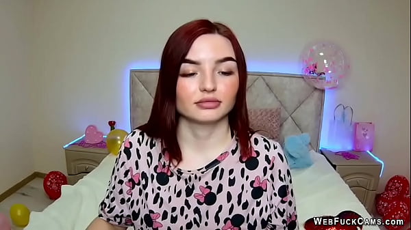 Hot redhead amateur babe NicolPot posing for fans on webcam