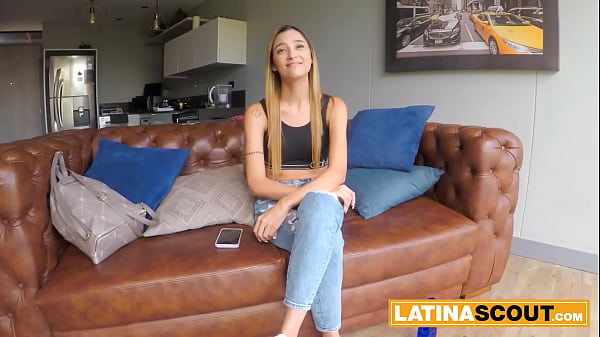 Hot skinny blondie is talked into getting fucked by hung casting scout