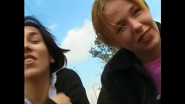 Two barely legal sluts fuck a stranger