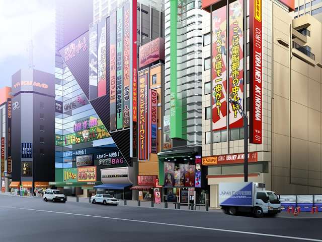 Gamer browsing avenue (Anime Background)